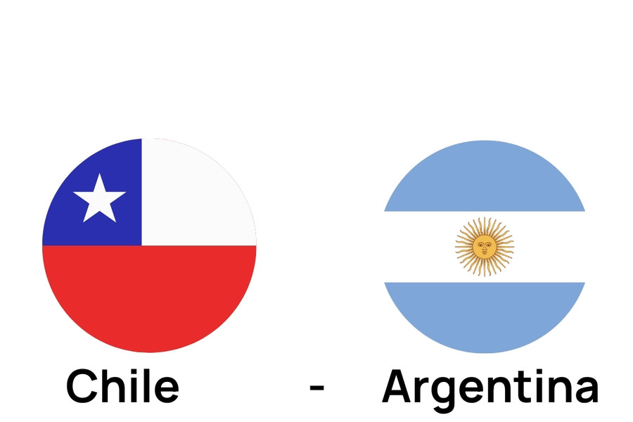 the flags of chile, argentina and argentina