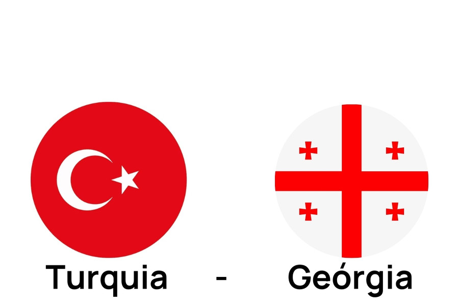 two flags of the country of turkey and georgia