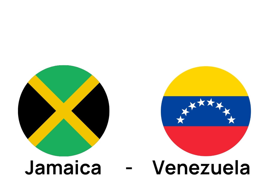 the flags of jamaica and venezuela