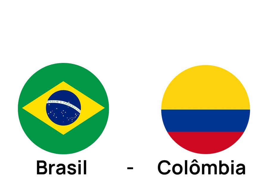 the flags of brazil, colombia and brazil