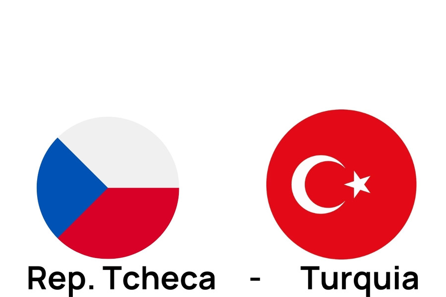 Imagem com as bandeiras da Turquia e da República Tcheca