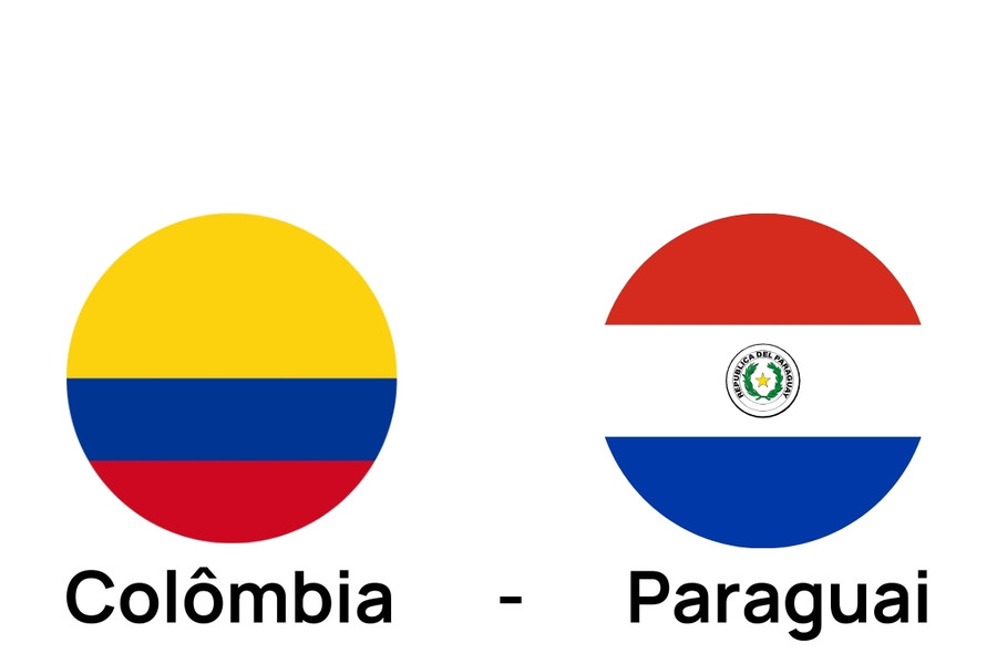 the flags of colombia and paraguai