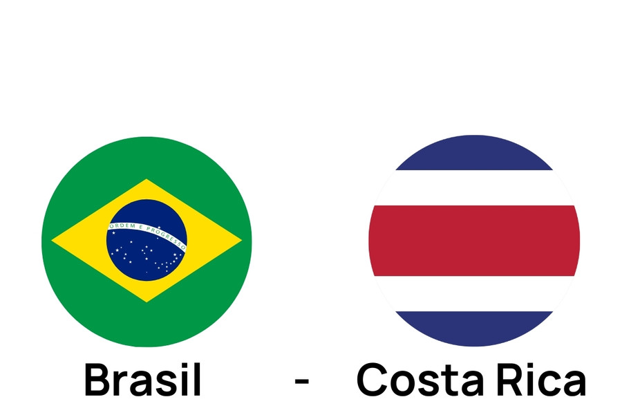 the flags of brazil and costa rica