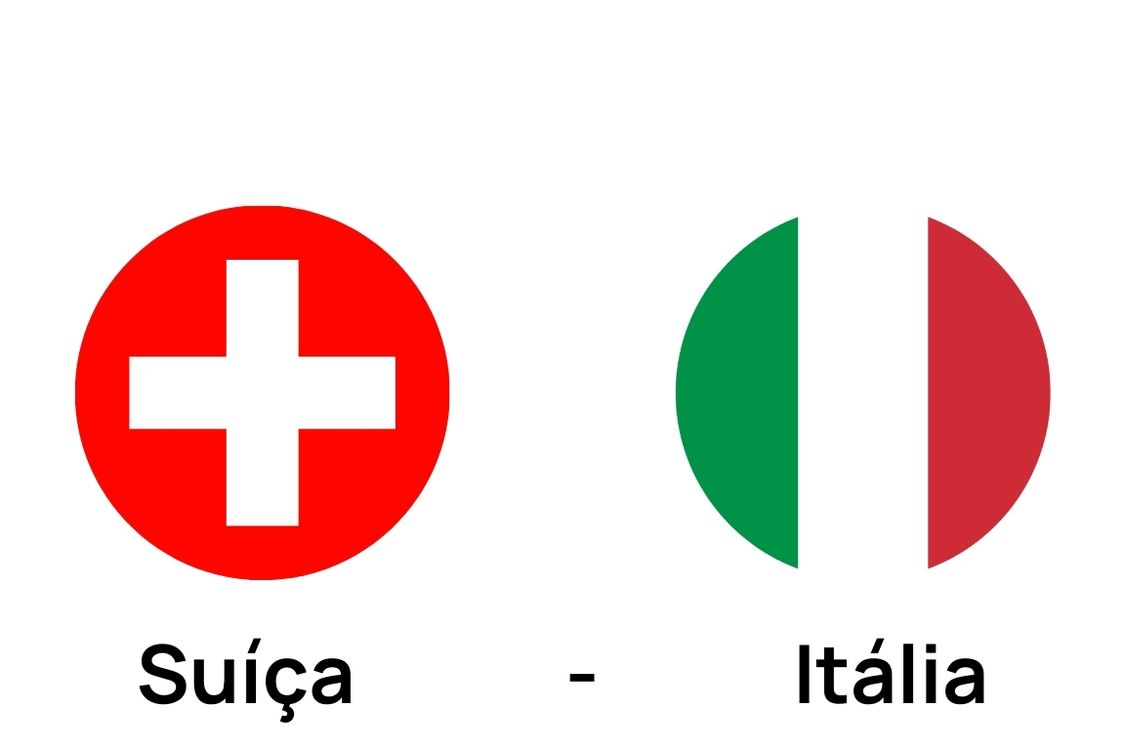 a picture of a flag of italy and a picture of a cross in a circle