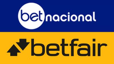 a blue and yellow sign that says betfair