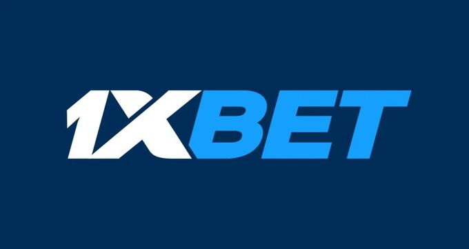 1xbet logo on a blue background