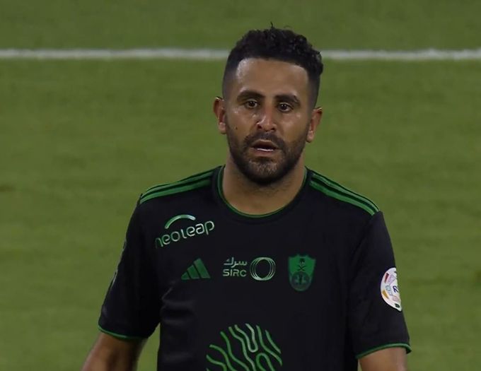 Mahrez in Al Ahli's uniform