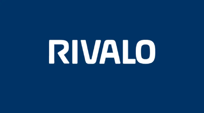 a blue background with the word rivalo written in white