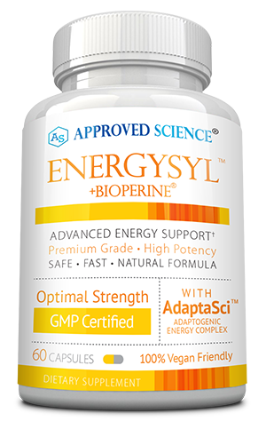 Stock image of a bottle of Energysyl dietary supplement