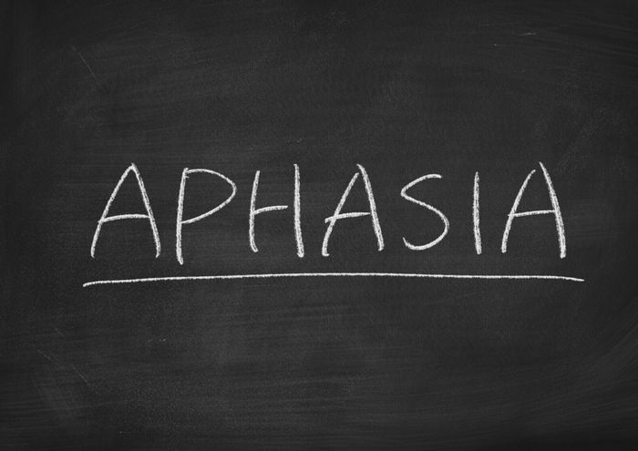 A blackboard with the word Aphasia written on it in white chalk preview image