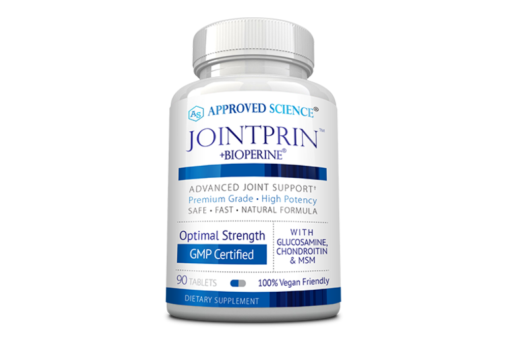 Stock image of a bottle of Jointprin supplement