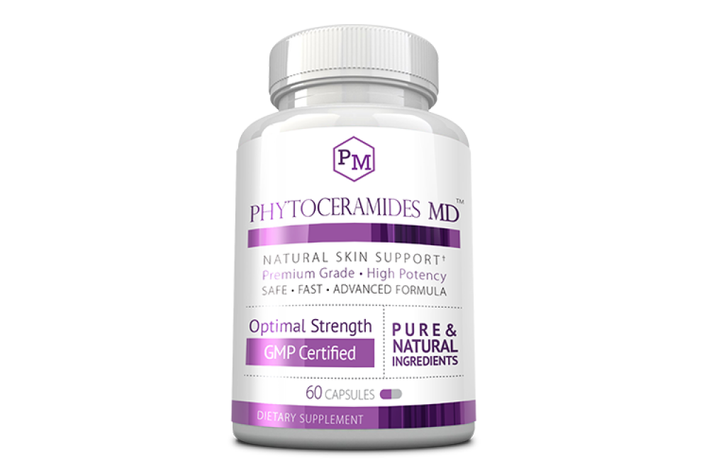 Stock image of a bottle of Phytoceramides MD supplement