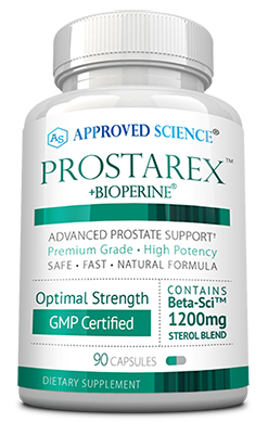 Stock image of a bottle of Prostarex dietary supplement