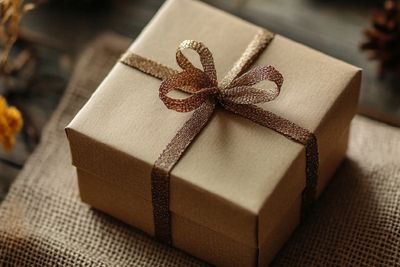 A wrapped gift box.