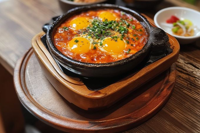 A bowl of shakshuka.