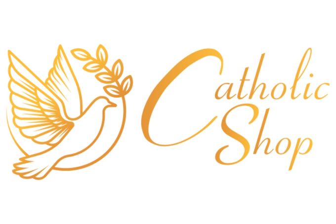 A logo of the Catholic shop online store for Christian gifts. 