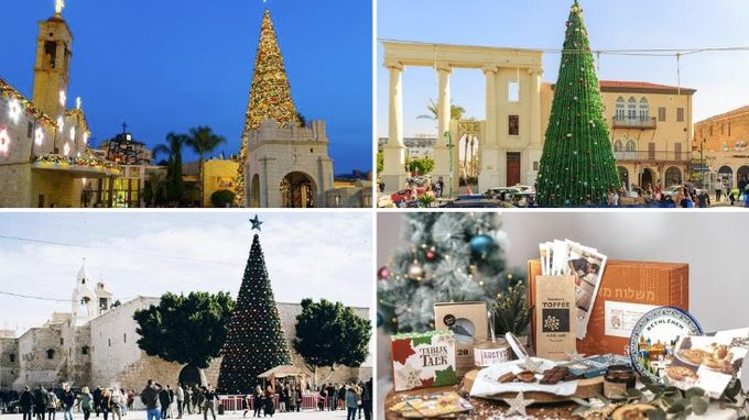 Chritsmas in Israel the Holy Land Galilee Nazareth Jerusalem Bethlehem trees