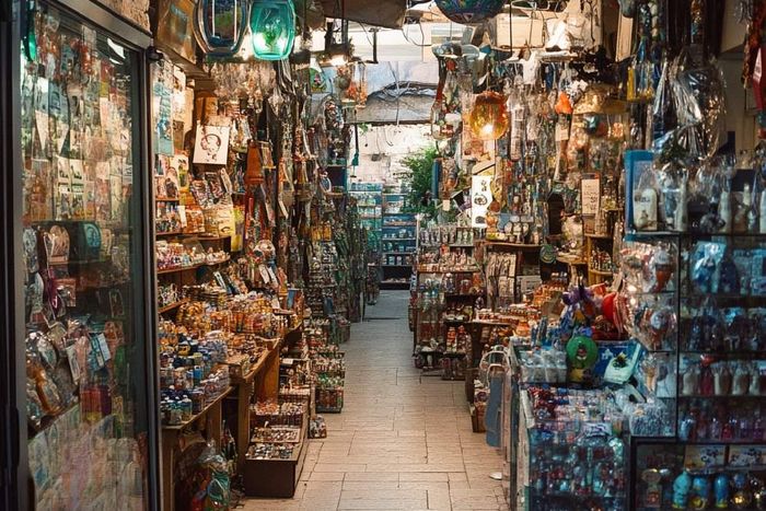 A store filled with lots of items and lights.