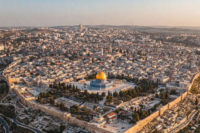 An aerial view of Jerusalem.