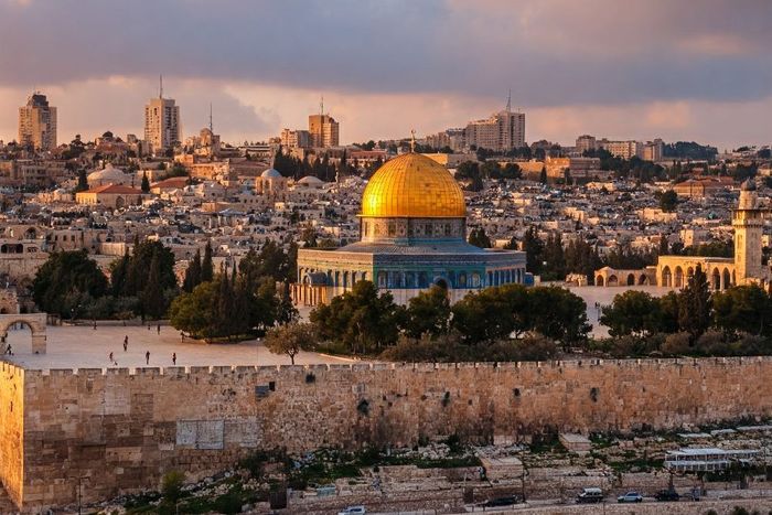 A view of the old city of jerusalem.