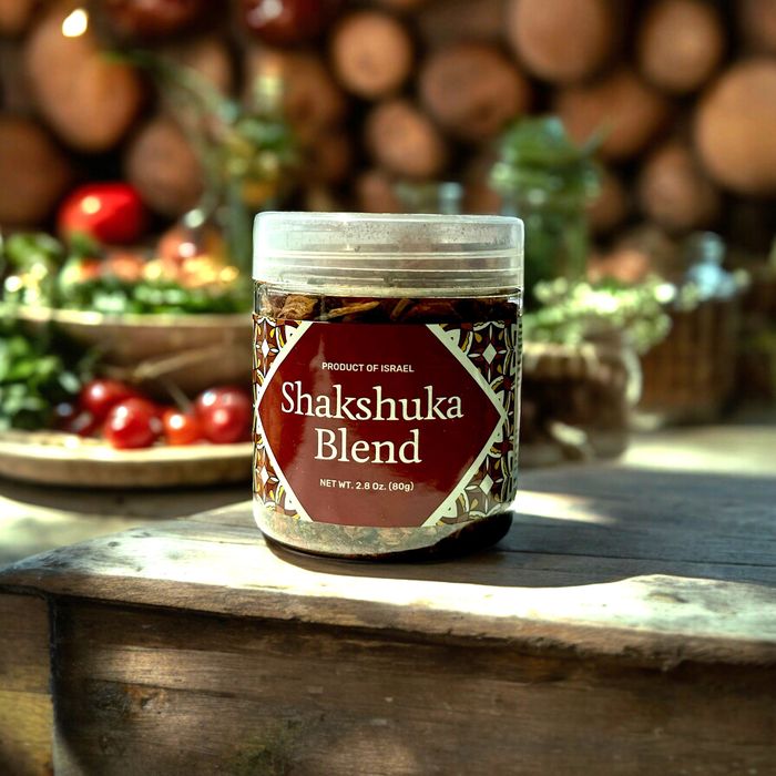 a jar of food sitting on top of a wooden table