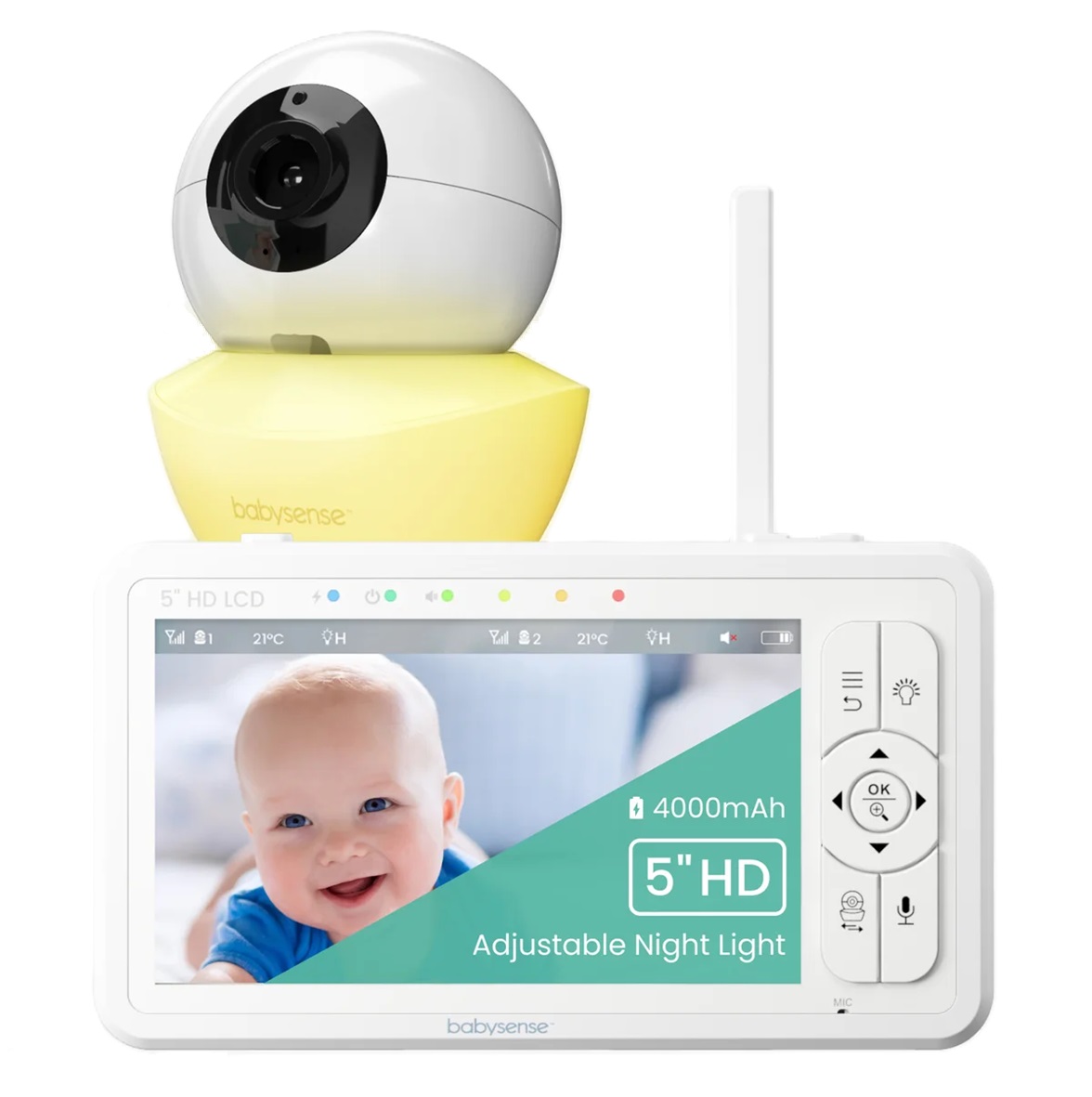 a baby monitor with a camera attached to it
