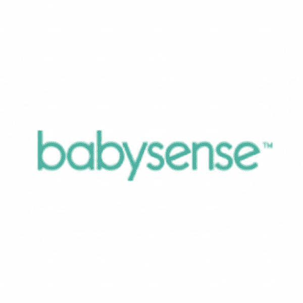 a babysense logo on a white background