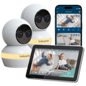 a baby camera and a tablet with a baby on it