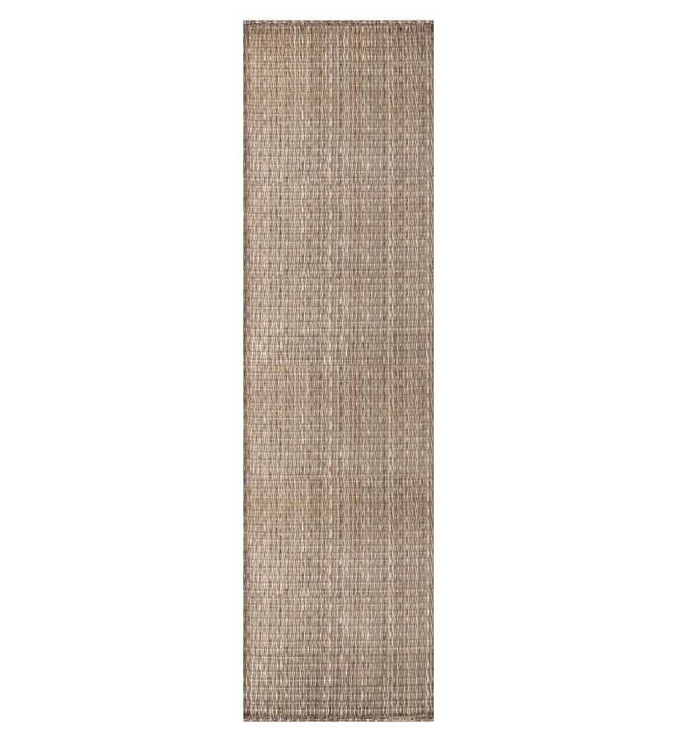 A stock image of a beige rattan table runner