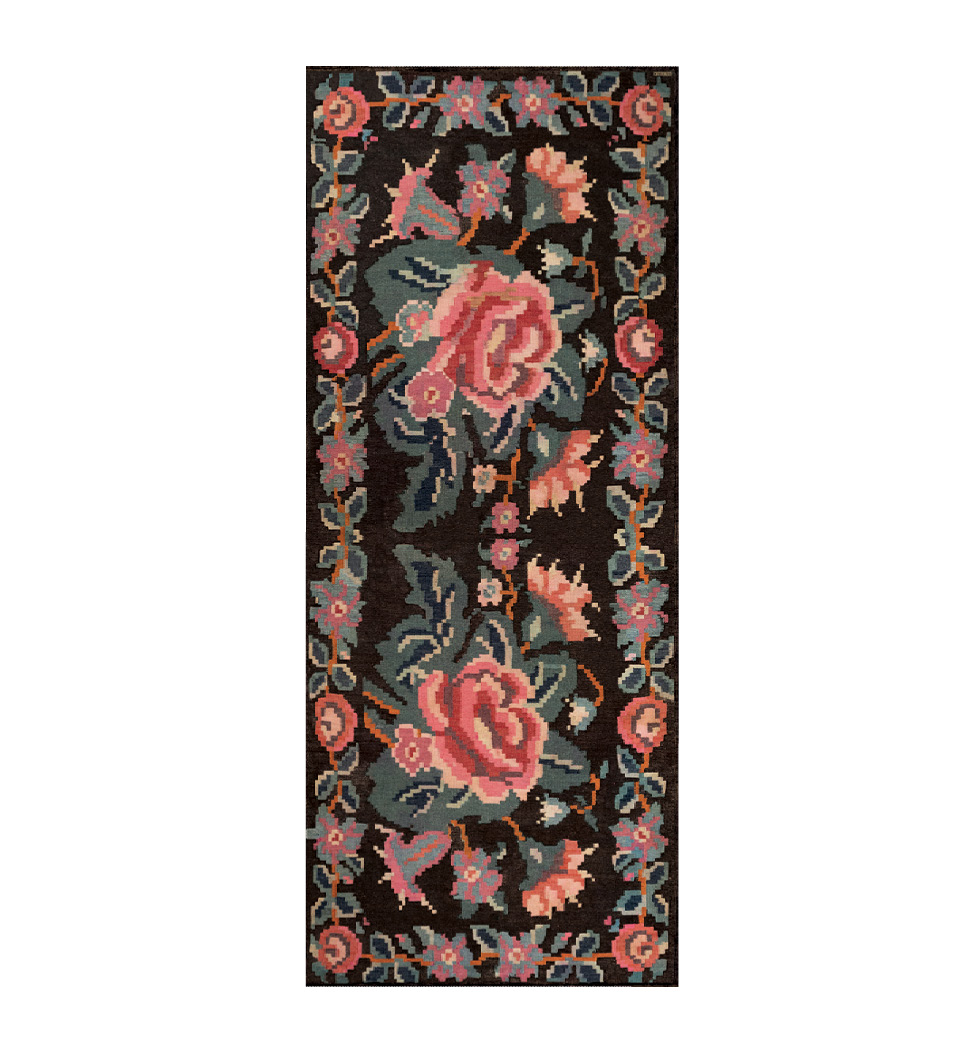 Stock image of Mary Black Rug by Beija Flor