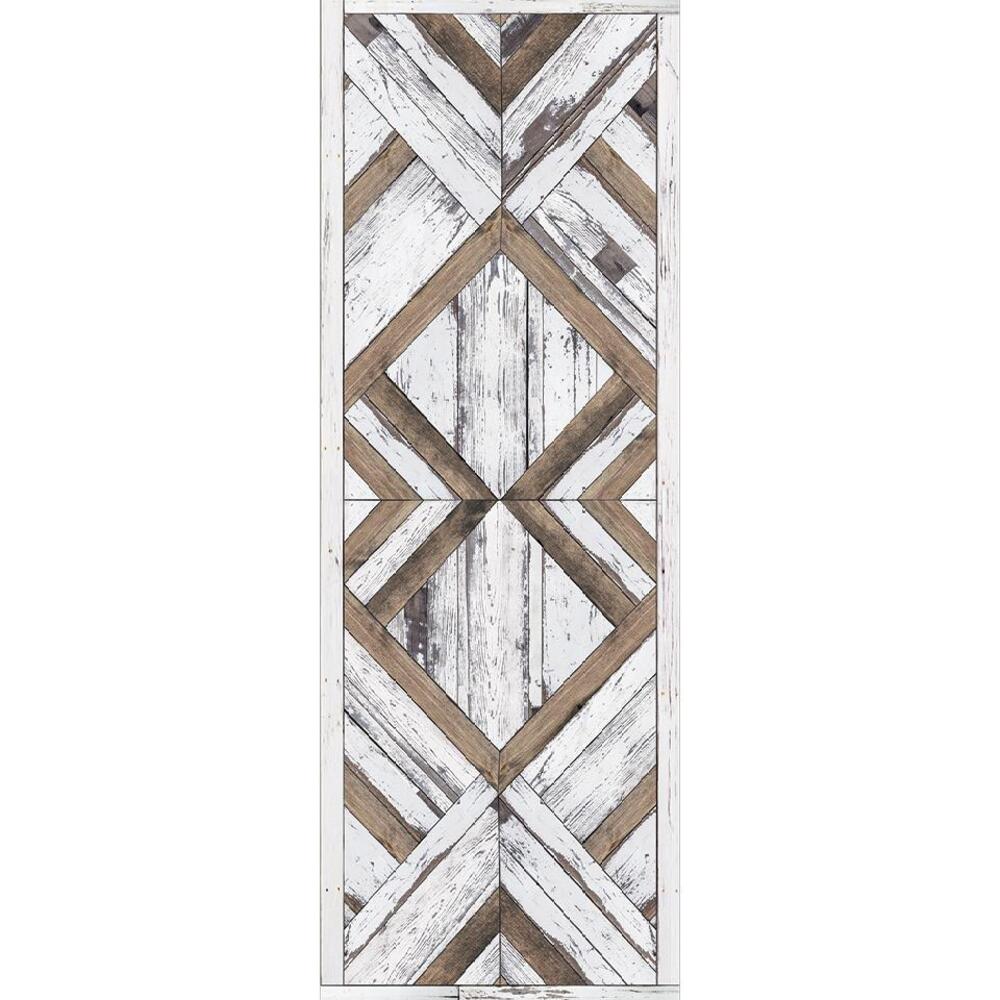 Stock image of the Wood Art White Rug