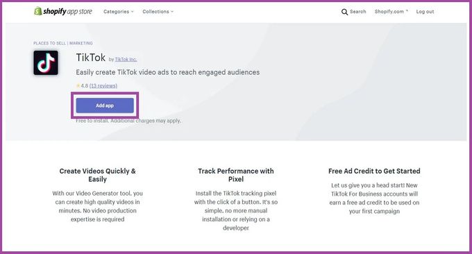Connect TikTok to Shopify_Step 1.1