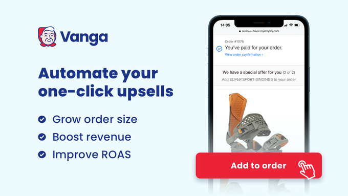 Vanga AI - Automatic Upsells for Shopify