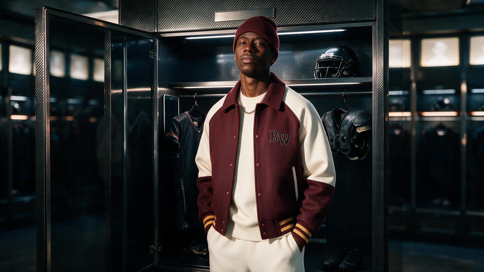 a man standing in front of a locker