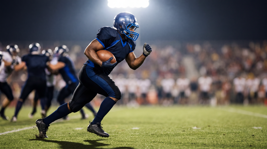 a football player running with the ball