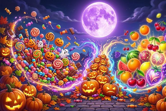 Trick or Treat Reels: Candy vs. Fruit in a Sweet Halloween Showdown