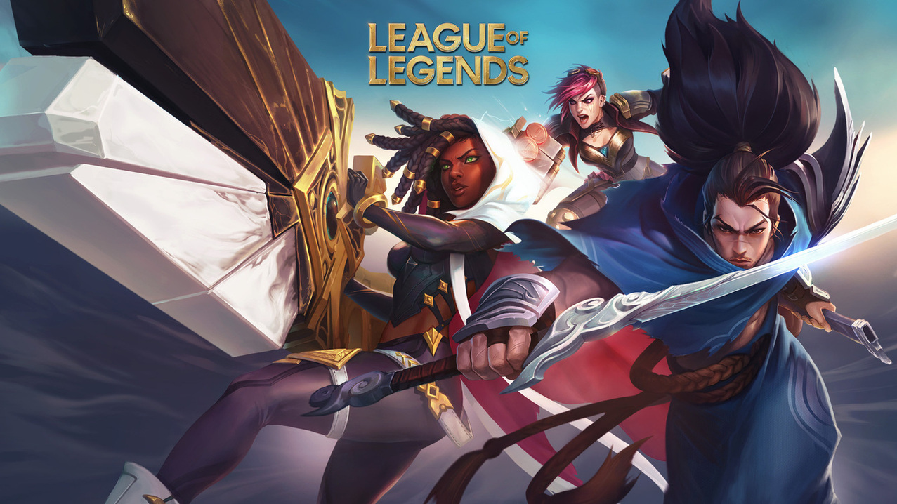 League of Legends' characters rushing into combat