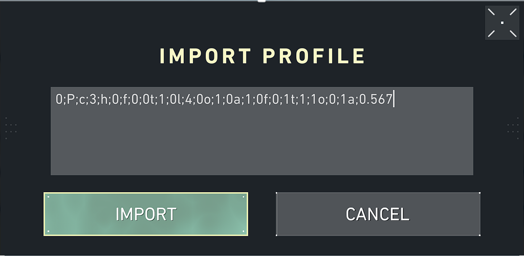 a screenshot of a computer screen with the words'import profile '