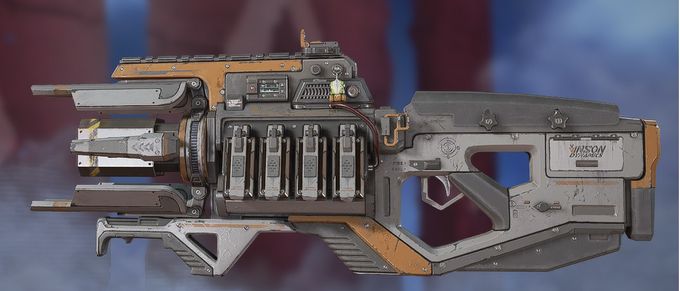 Apex Legends' Charge Rifle with standard skin