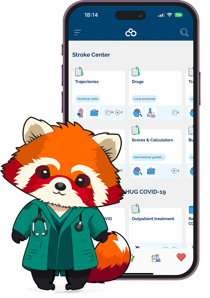 a red panda is standing next to a cell phone