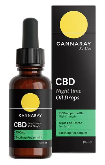 A bottle of Cannaray CBD Oil