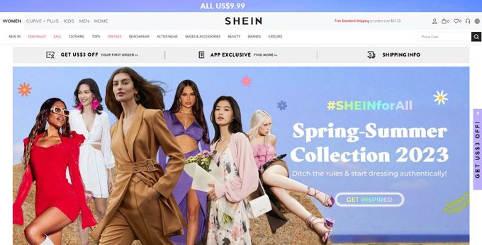 SHEIN website