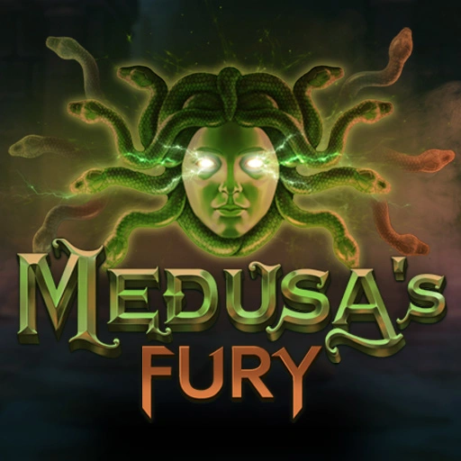medusa's fury logo on a dark background