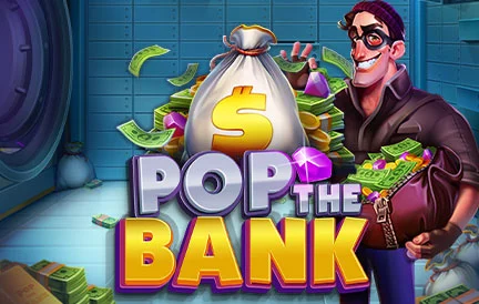 a man holding a bag of money in front of a sign that says pop the