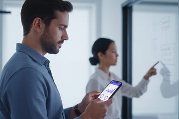 A marketing team testing their mobile CRO. 