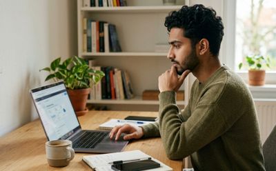 A CRO specialist A/B testing his company's website. 