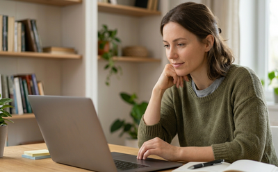 A CRO manager doing an A/B split test.