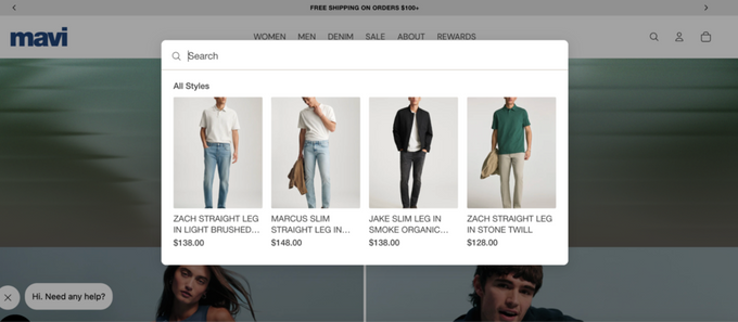 Shopify CRO: 12 data-driven tips to boost your store's conversion rate An example of how Mavi uses product discovery to boost their Shopify CRO.