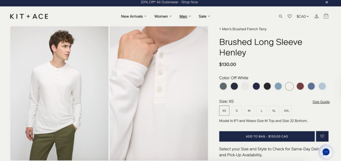 Shopify CRO: 12 data-driven tips to boost your store's conversion rate KIT + ACE product page example that boost Shopify CRO.