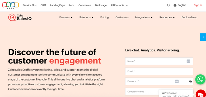 Zoho matching page messaging to ICP segments to boost B2B CRO.